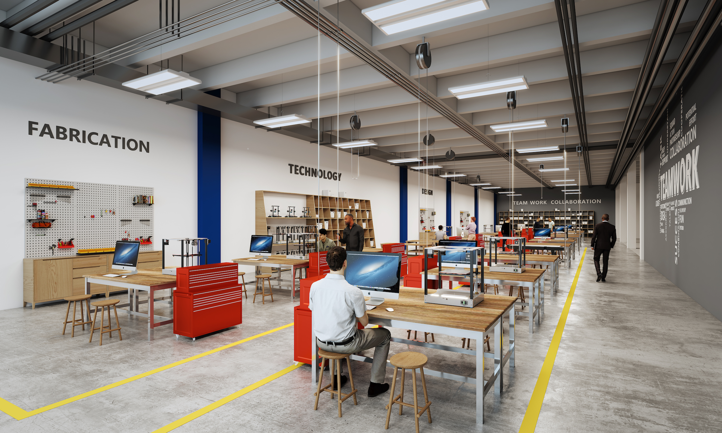Houston Technology Center Workshop Interior Eye-Level